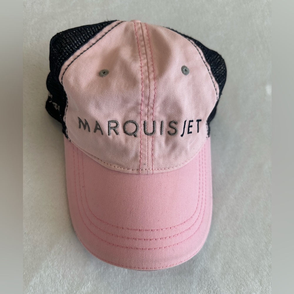 Marquis jet NetJets pink baseball hat. Adjustable. EUC